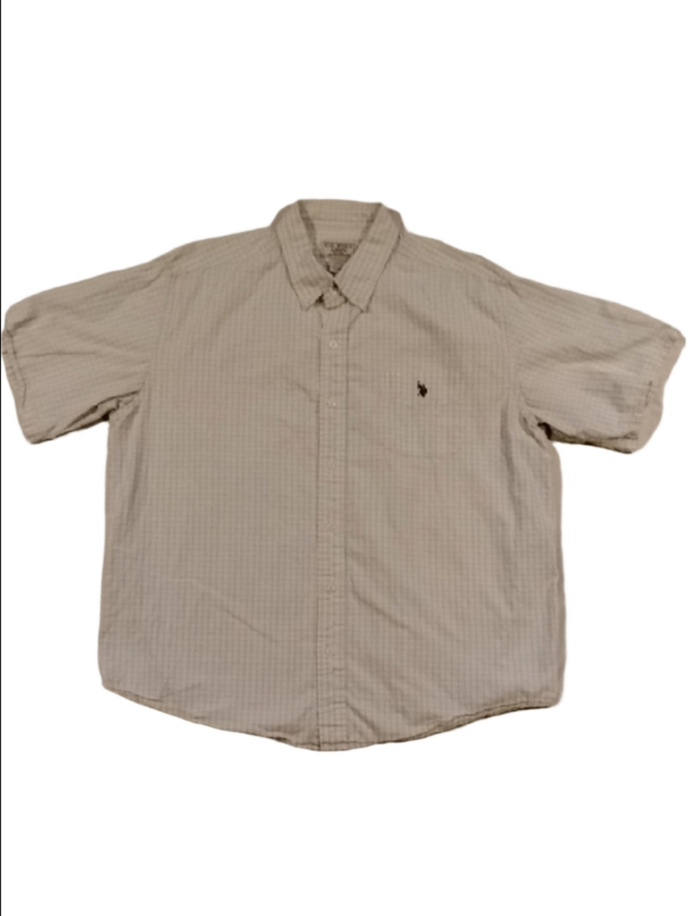 3/$20 US Polo Light Blue Plaid Short Sleeve Button Up